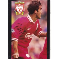 Autographed picture of Karl-Heinz Riedle the Liverpool footballer. 